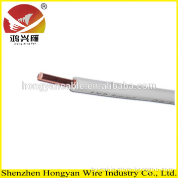 2015 Top Quality PVC insulated non-sheathed flexible electric wire solid BV 2.5mm